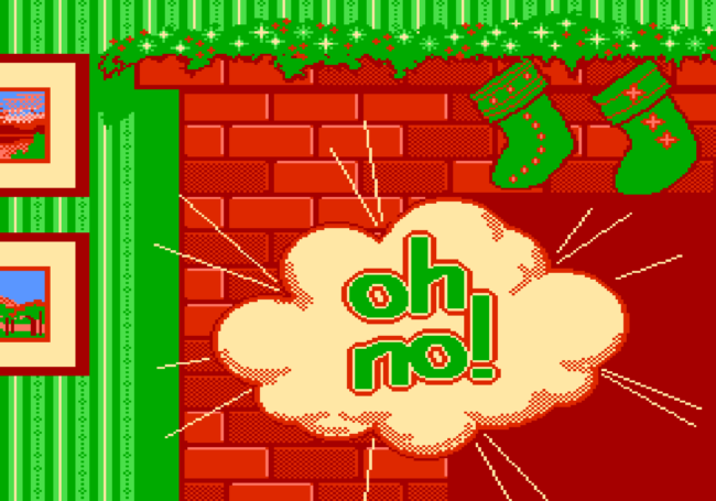 The game over screen in this game.