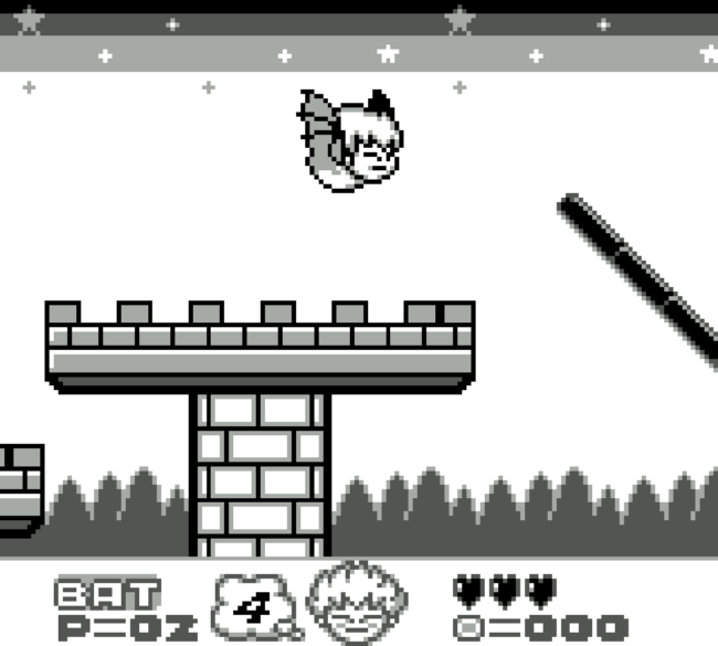 Turning into the bat to avoid obstacles.