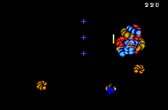 A battle against a boss character.