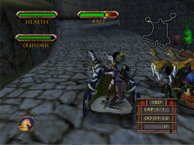 Fighting other players in a race.