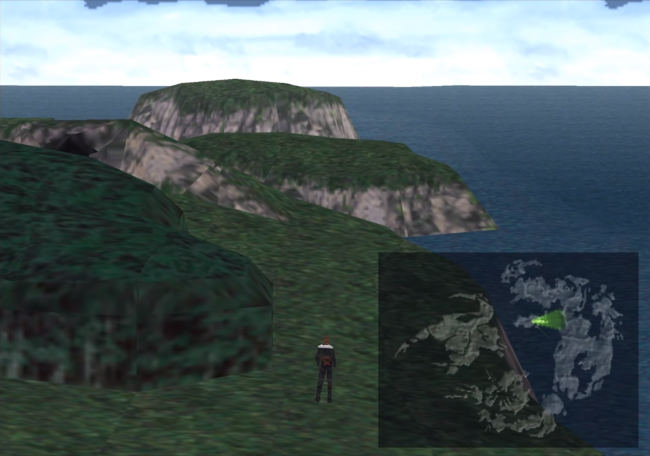 Exploring the world map in Final Fantasy VIII.
