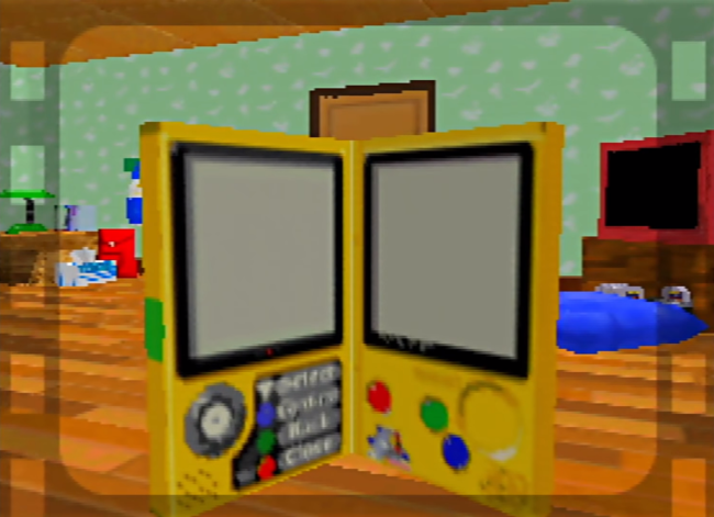 Looking at the Pokedex in Hey You Pikachu.