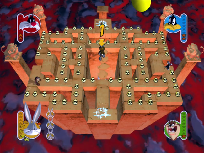 A mini game which parodies Pac-Man in Loons: The Fight for Fame.