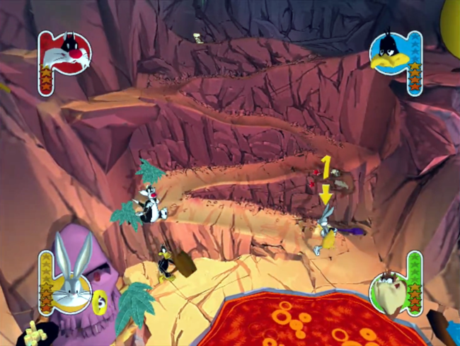 An all out brawl in the volcano themed area of the game.