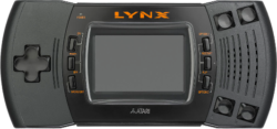 The first model of the Atari Lynx handheld system.