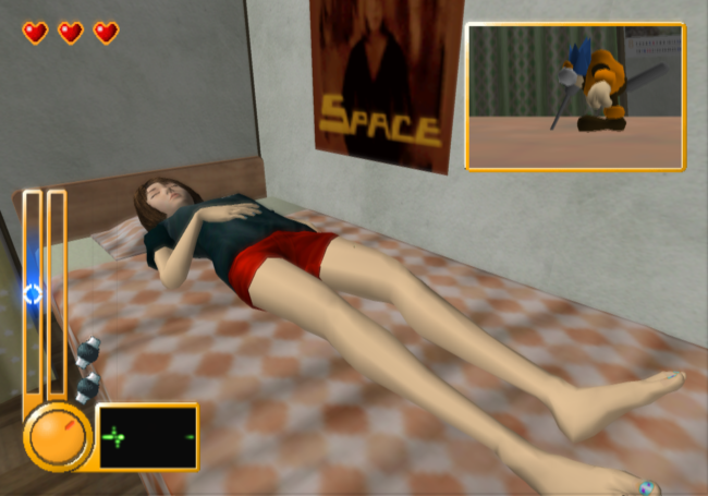 Sucking the blood of a sleeping victim in Mister Mosquito.