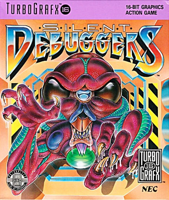 Front cover for Silent Debuggers on the Turbografx-16.
