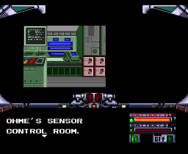 Exploring one of the various rooms on the space station.