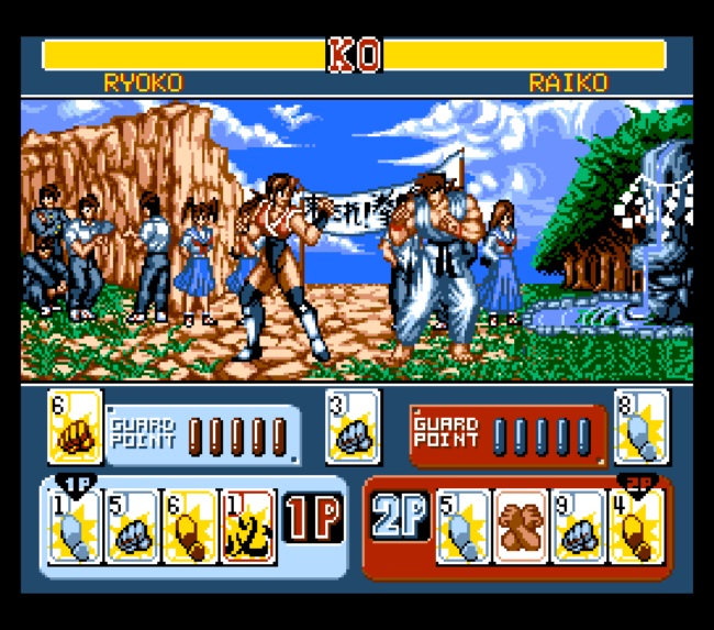 A basic fight in Be-Bop Bout.