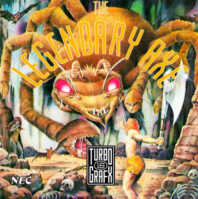 Front cover for the Legendary Axe on the Turbografx-16.