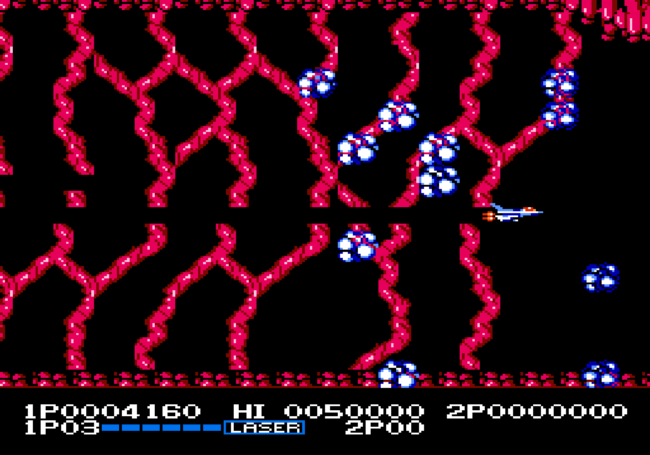 Shooting through organic hazards in the first stage.