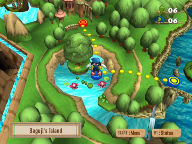 The level select screen in the first world.