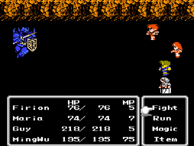 A battle early in the game.