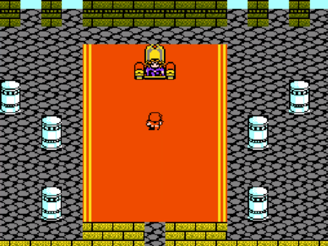 Exploring a castle area in Final Fantasy II.