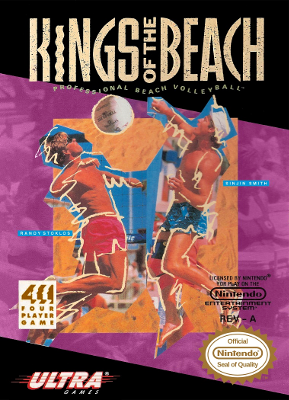 Front cover for Kings of the Beach on the Nintendo Entertainment System.