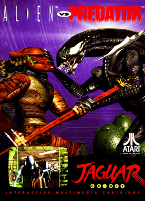 Front cover for Alien Vs. Predator for the Atari Jaguar.