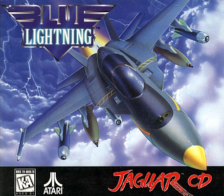 Front cover for Blue Lightning on the Atari Jaguar CD.