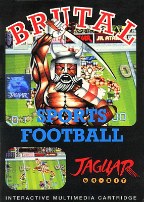 Front cover for Brutal Sports Football on the Atari Jaguar.