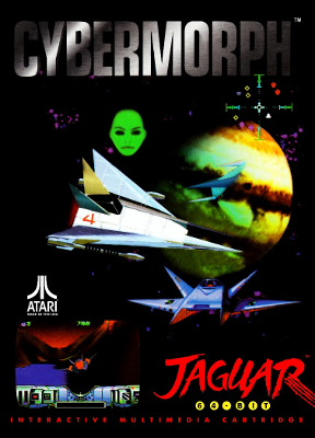 Front cover for Cybermorph on the Atari Jaguar.