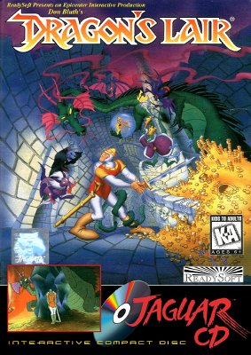 Front cover for Dragon's Lair for the Atari Jaguar CD.