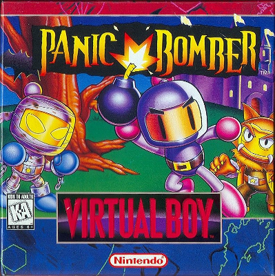 Front cover for Panic Bomber for the Nintendo Virtual Boy.