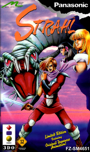 Front cover for Strahl for the Panasonic 3DO.