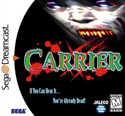 Front cover for Carrier on the Sega Dreamcast.