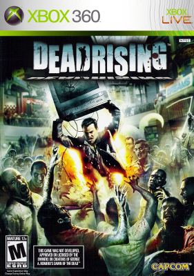 Front cover for Dead Rising for the Microsoft Xbox 360.
