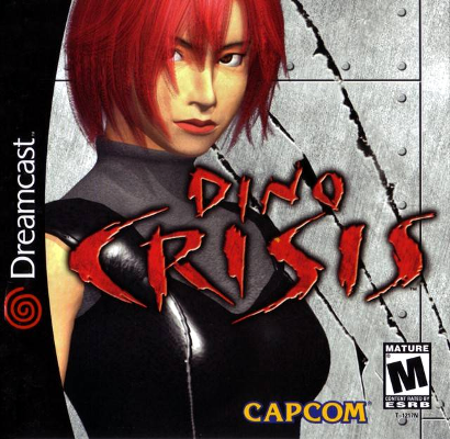 Front cover for Dino Crisis for the Sega Dreamcast.