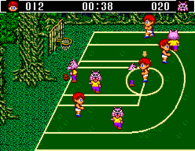 A standard match in Basketball Nightmare.