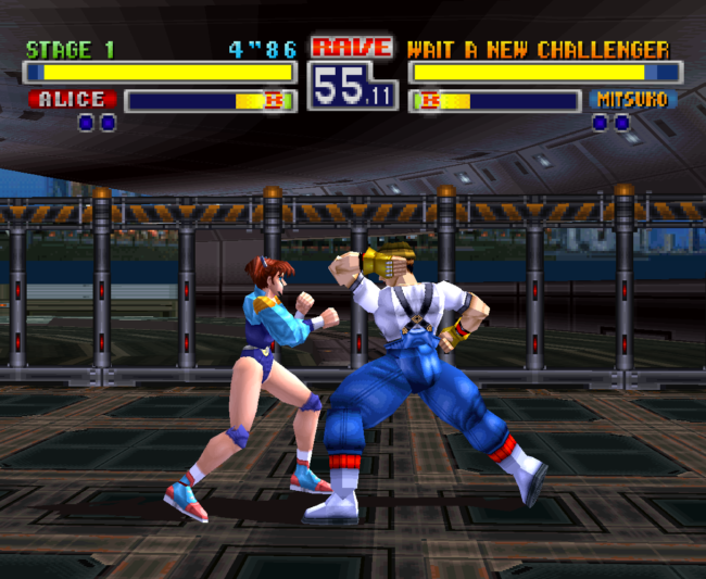 A match between two human fighters.