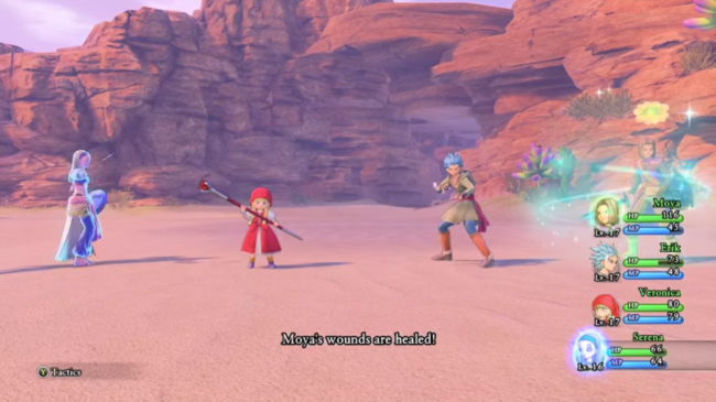 A battle scene in the game.