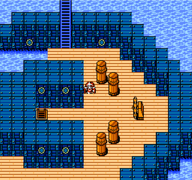 Aboard the airship in Final Fantasy III.