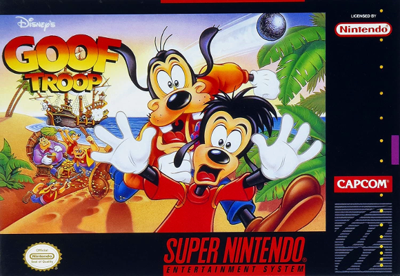 Front cover for Goof Troop on the Super Nintendo.