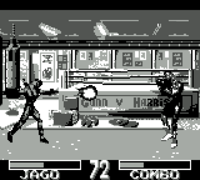 A fight where the opponents are throwing projectiles at each other.