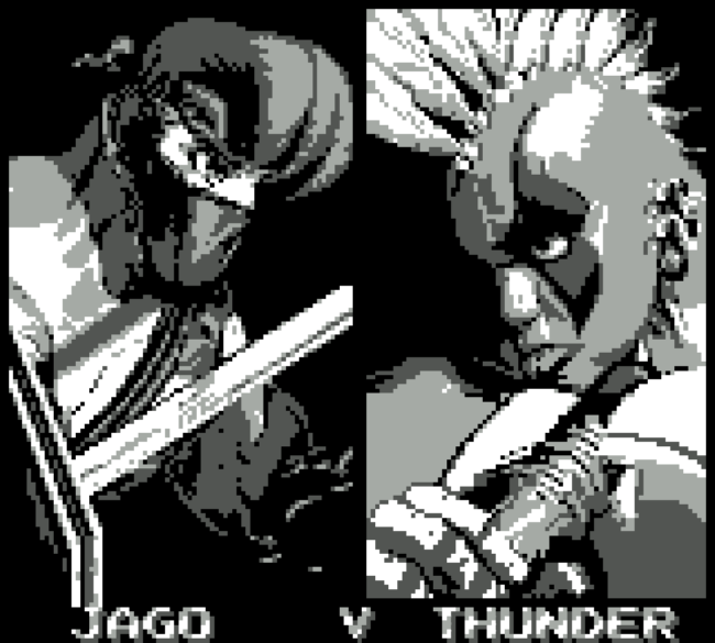 Character match up screens which show their profile photos.