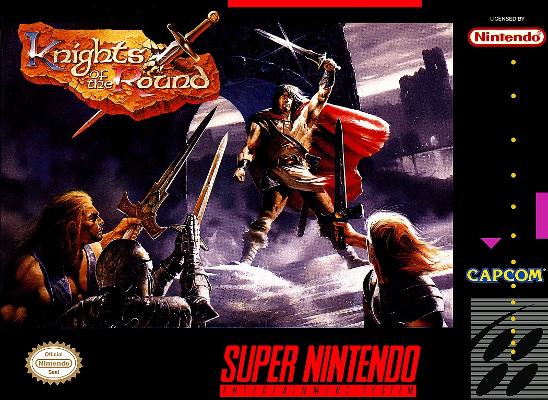 Front cover for Knights of the Round for the Super Nintendo.