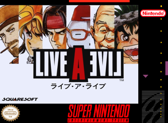 Front cover for Live-A-Live for the Super Famicom.