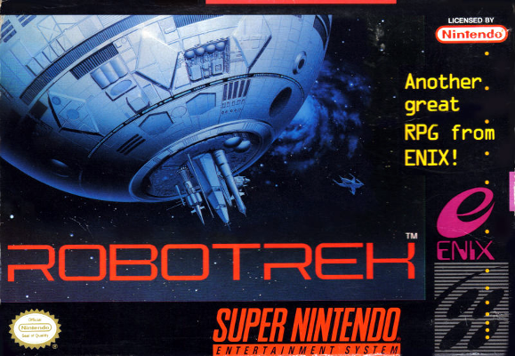 Front cover for Robotrek for the Super Nintendo.