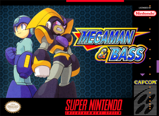 Front cover for Rockman & Forte for the Super Famicom.
