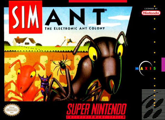 Front cover for Sim Ant on the Super Nintendo.