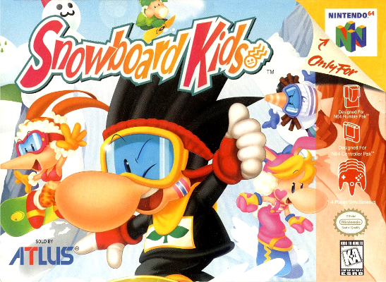 Front cover for Snowboard Kids on the Nintendo 64.