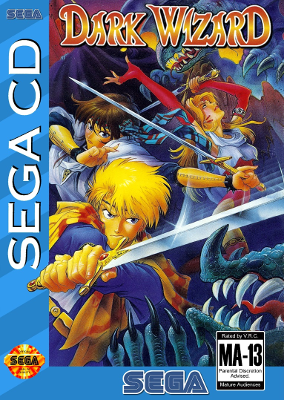 Front cover for Dark Wizard on the Sega CD.