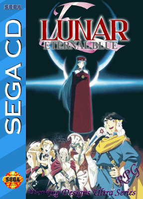 Front cover for Lunar: Eternal Blue for the Sega CD.