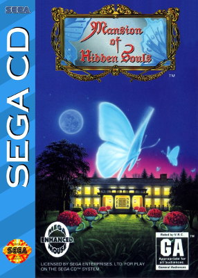 Front cover for Mansion of Hidden Souls for the Sega CD.
