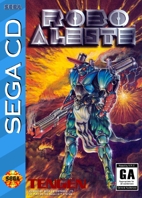 Front cover for Robo Aleste for the Sega CD.