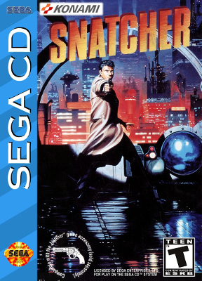 Front cover for Snatcher on the Sega CD.