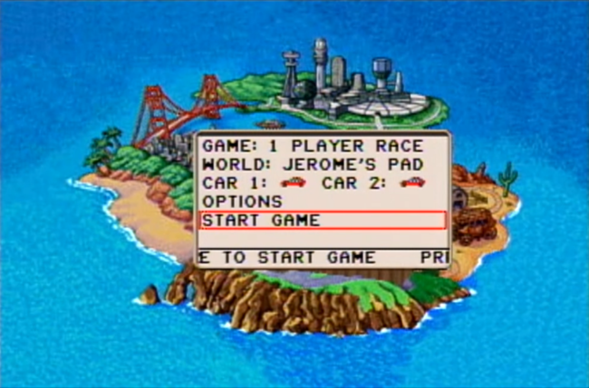 The map wherein you choose which stage to play.
