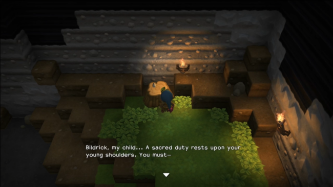 The main character awakens in the cave at the beginning of the game.