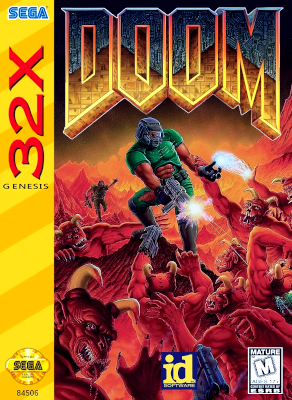 Front cover for Doom on the Sega 32X.